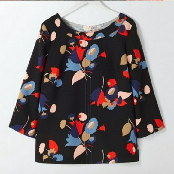 Boden Tops - Boden three quarter sleeve top black size 12
